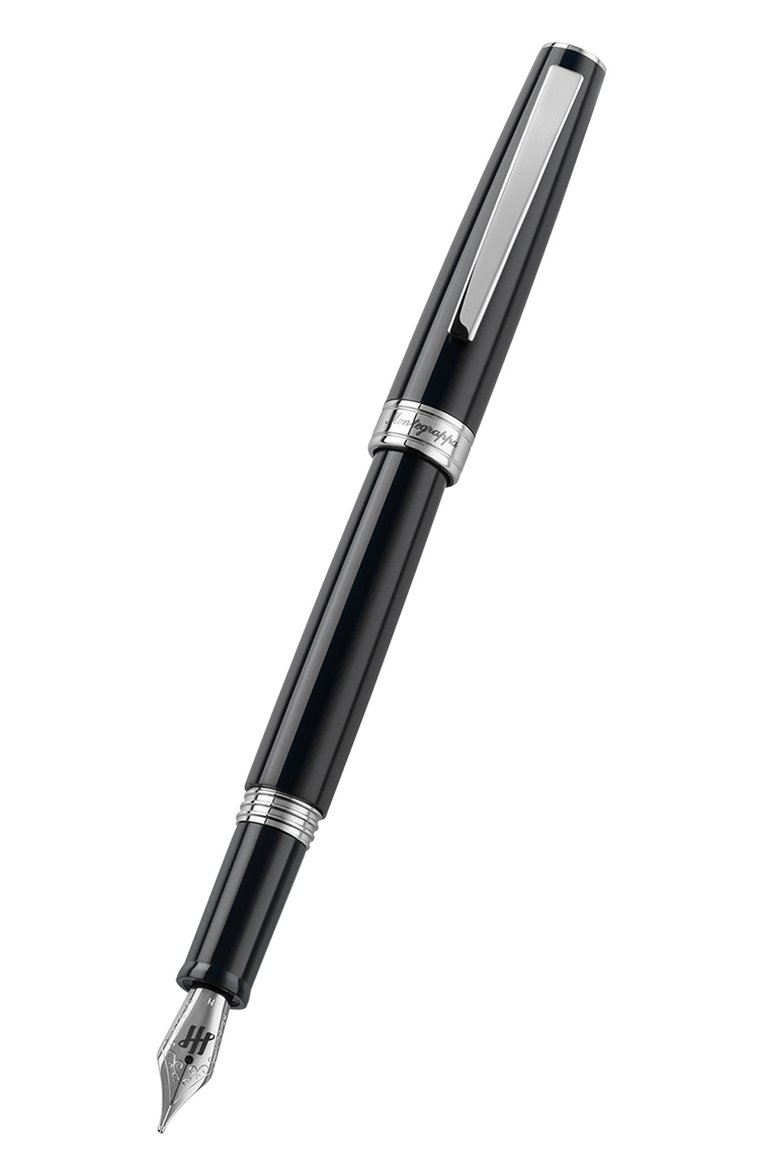 Перьевая ручка MONTEGRAPPA черного цвета, арт. ISA1R1AC | Фото 3 (Нос: Не проставлено; Региональные ограничения белый список (Axapta Mercury): Не проставлено; Материал сплава: Сталь; Ограничения доставки: m-style)