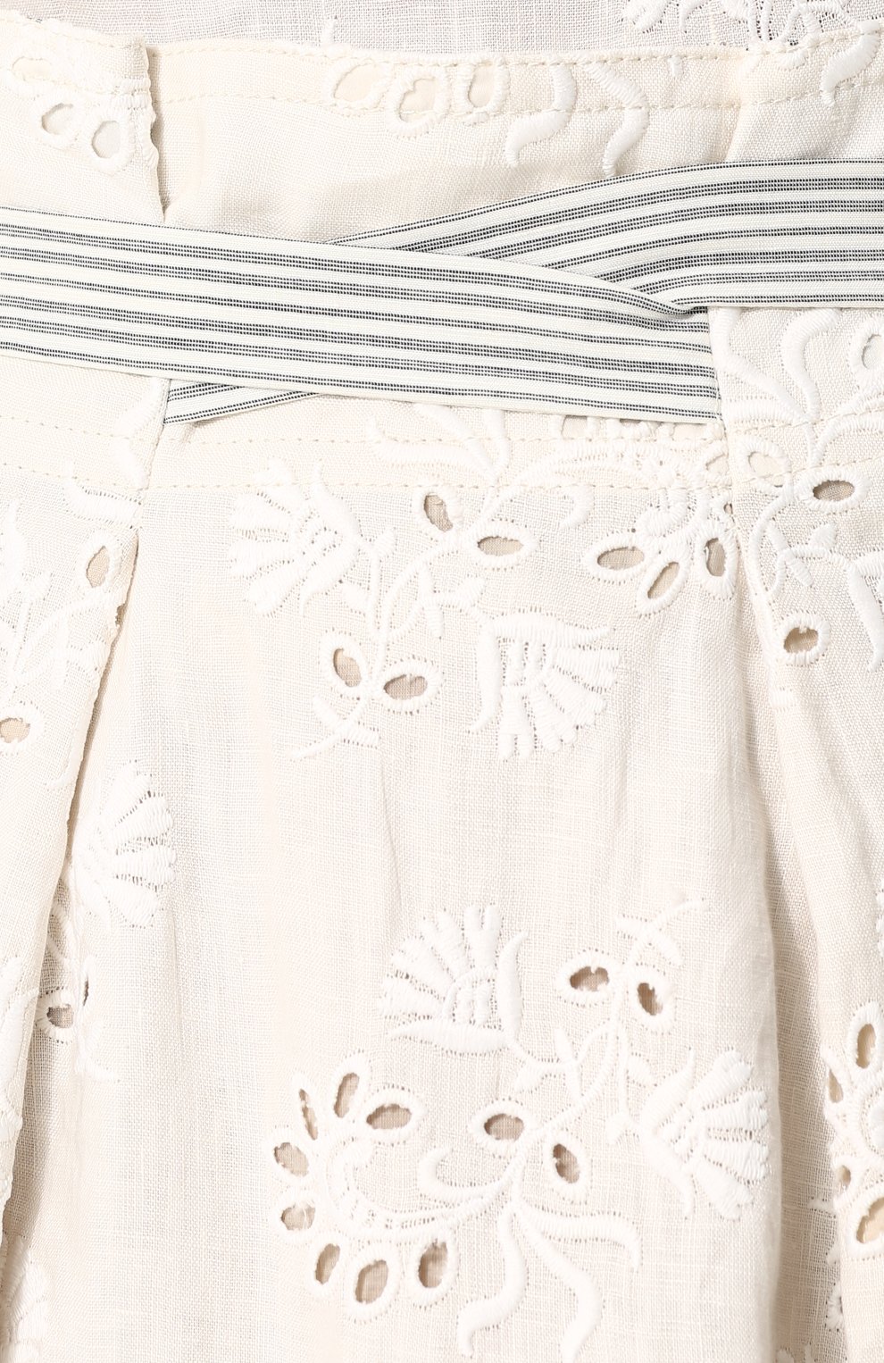 Льняная юбка-миди с поясом REBECCA TAYLOR белого цвета по цене 34650 руб., арт. 218276S832, фото 5 Льняная юбка-миди с поясом REBECCA TAYLOR, арт. 218276S832, фото 5