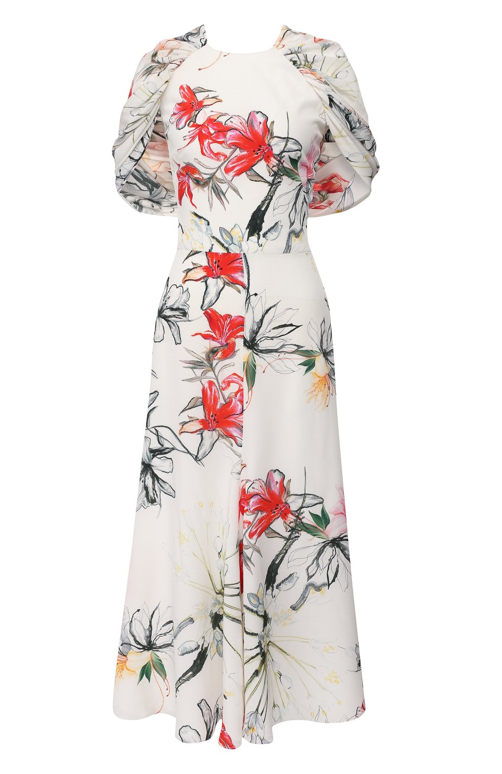 Шелковое платье ALEXANDER MCQUEEN разноцветного цвета по цене 275000 руб., арт. 620683/QDAAM, фото 1 Шелковое платье ALEXANDER MCQUEEN, арт. 620683/QDAAM, фото 1