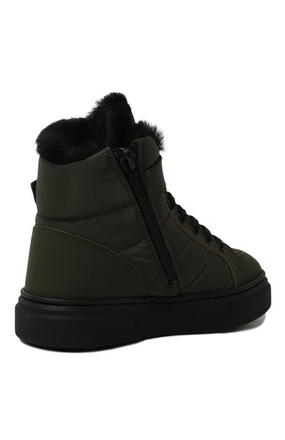 Утепленные кеды MISSOURI хаки цвета по цене 22600 руб., арт. 41306/28-30, фото 3 Утепленные кеды MISSOURI, арт. 41306/28-30, фото 3