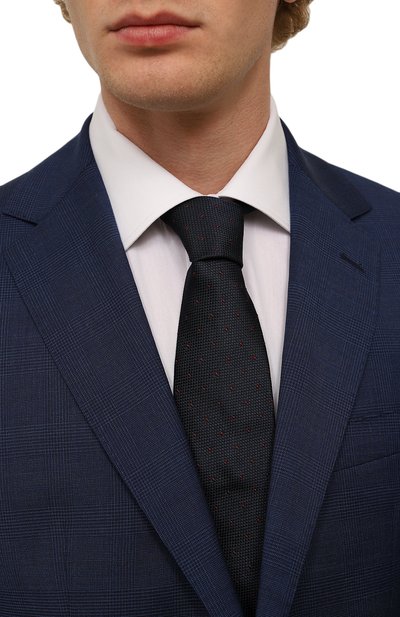 Шелковый галстук BRUNELLO CUCINELLI темно-синего цвета по цене 32900 руб., арт. MM8920018, фото 2 Шелковый галстук BRUNELLO CUCINELLI, арт. MM8920018, фото 2
