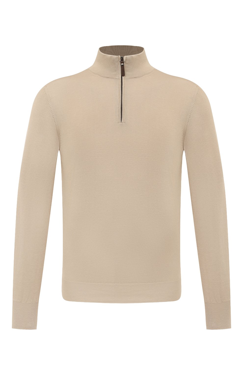 Хлопковый джемпер CANALI бежевого цвета по цене 43250 руб., арт. C0015/MK00145, фото 1 Хлопковый джемпер CANALI, арт. C0015/MK00145, фото 1
