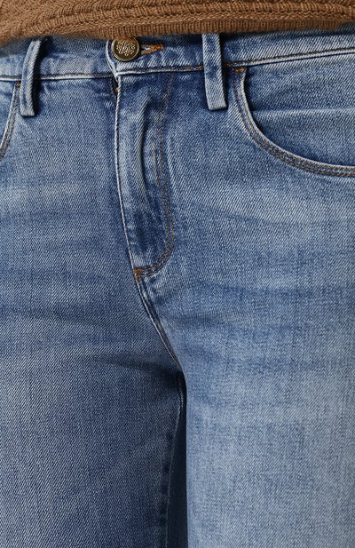 Джинсы прямого кроя с потертостями ROBERTO CAVALLI, арт. HQJ232/DS003, фото 5