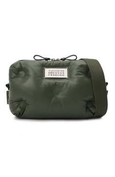 Мужская кожаная сумка glam slam MAISON MARGIELA хаки цвета, арт. S55WB0012/P4480 | Фото 4 (Материал: Натуральная кожа; Размер: medium; Ремень/цепочка: На ремешке; Драгоценные камни: Проставлено; Материал сплава: Проставлено)
