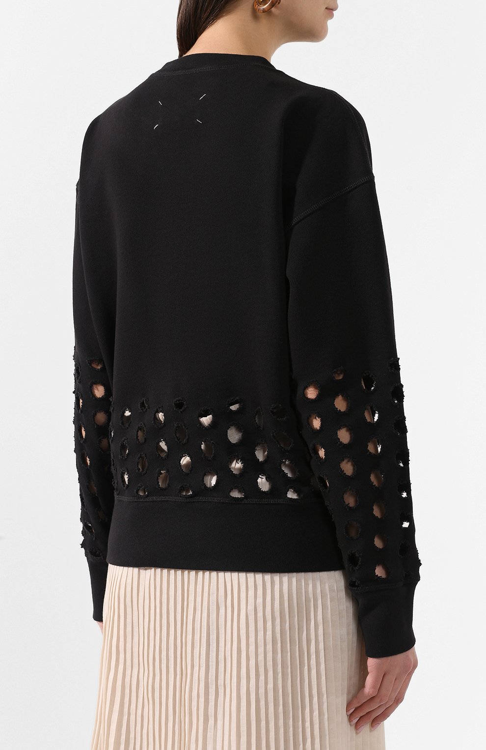 Хлопковый свитшот MAISON MARGIELA черного цвета по цене 58300 руб., арт. S29GU0062/S25403, фото 4 Хлопковый свитшот MAISON MARGIELA, арт. S29GU0062/S25403, фото 4