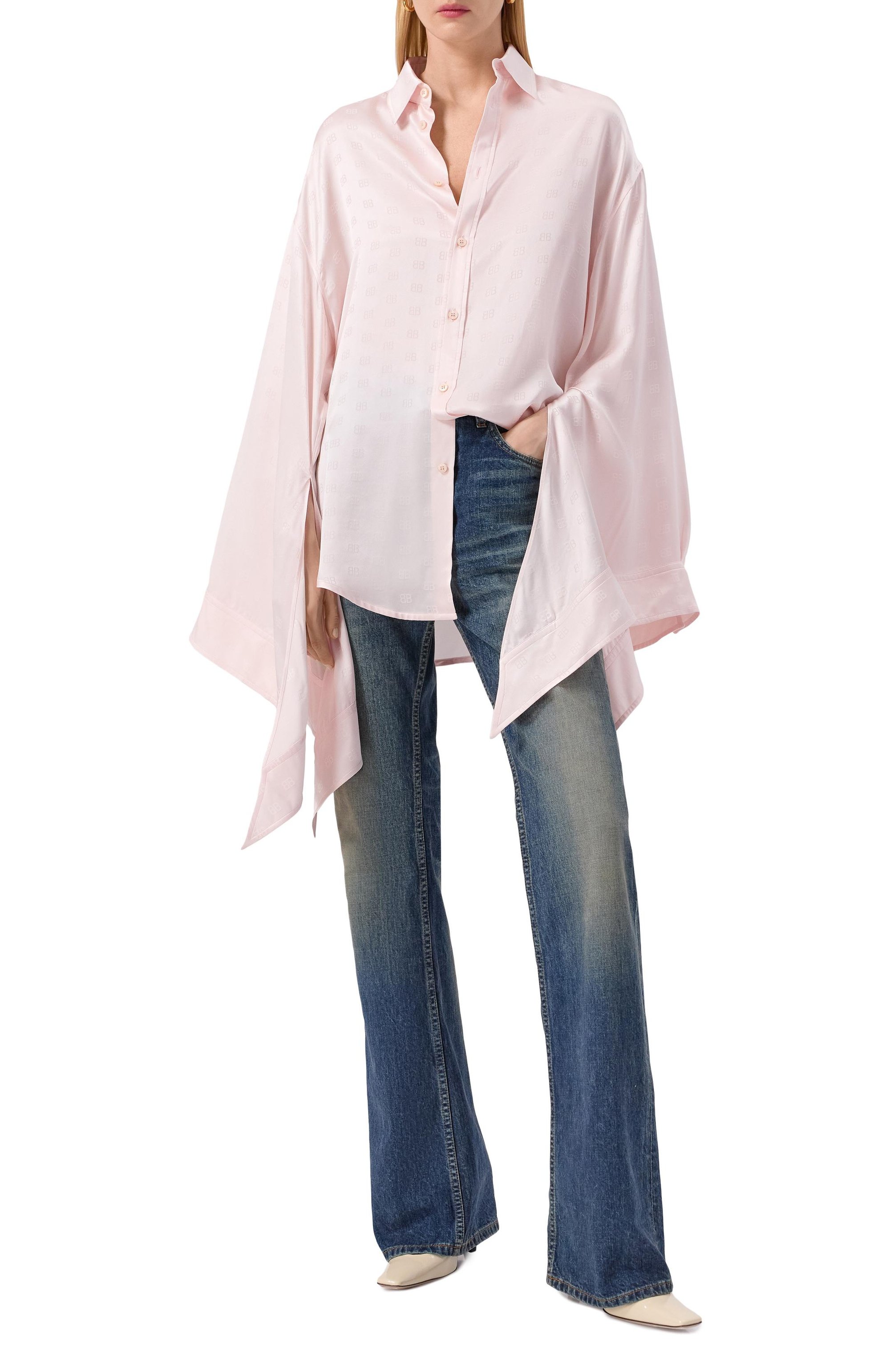 Атласная блузка BALENCIAGA, арт. 830989/TSN10, фото 2