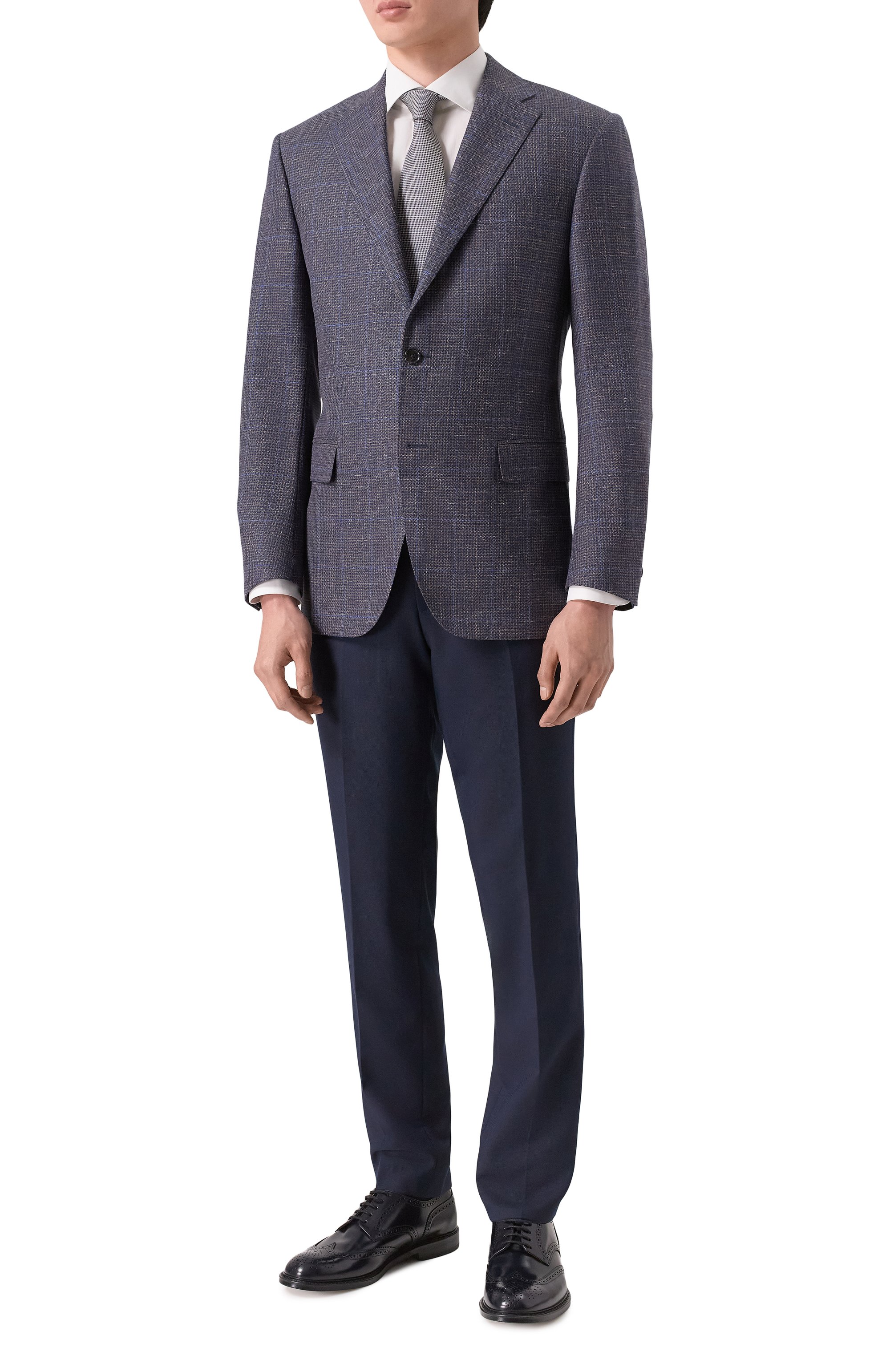 Брюки HUGO темно-синего цвета по цене 19950 руб., арт. 50533268_2, фото 2 Брюки HUGO, арт. 50533268_2, фото 2