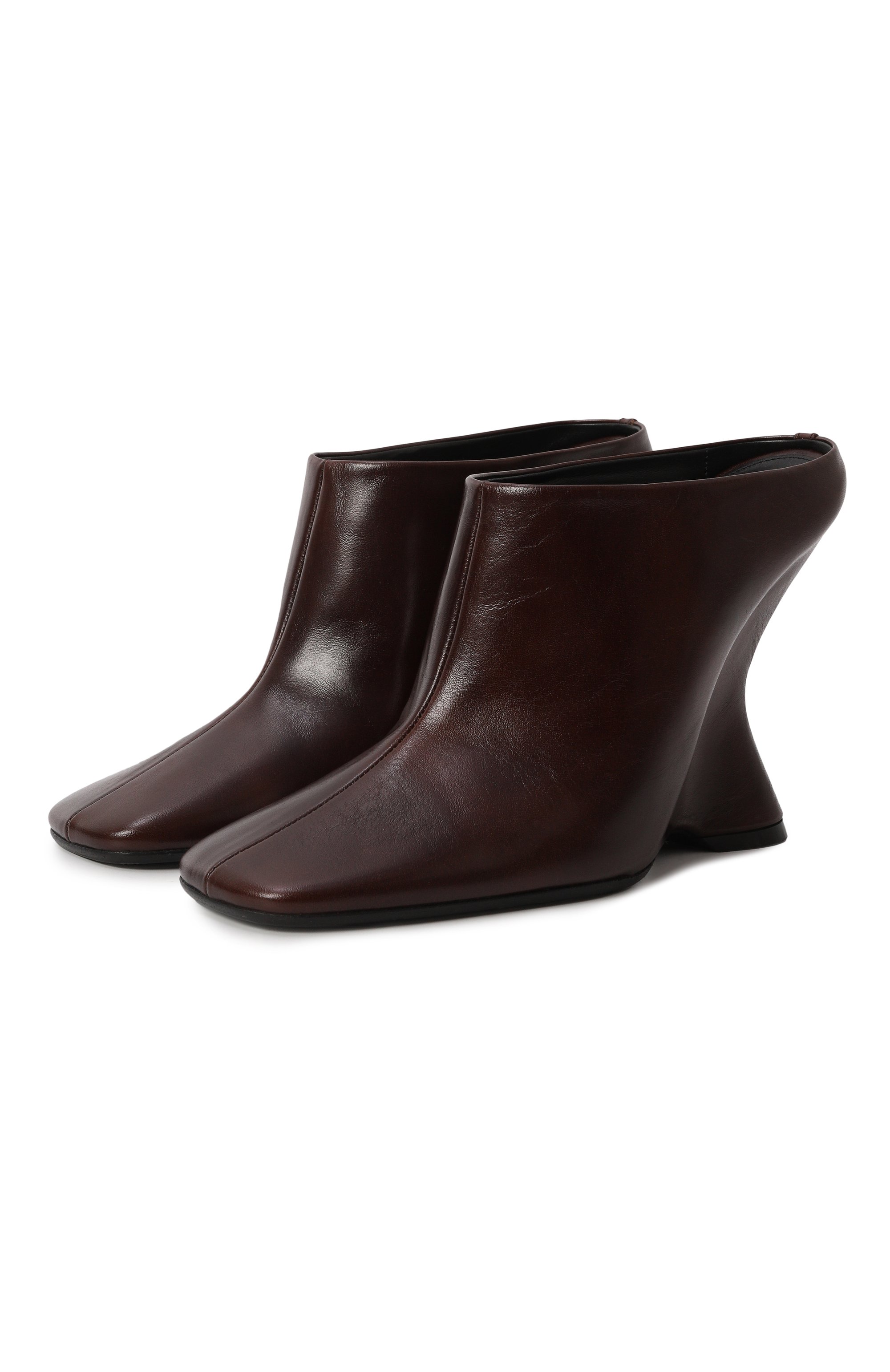 Кожаные мюли DRIES VAN NOTEN темно-коричневого цвета по цене 72100 руб., арт. WS242-1408/103, фото 1 Кожаные мюли DRIES VAN NOTEN, арт. WS242-1408/103, фото 1