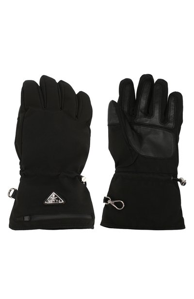 Утепленные перчатки PRADA черного цвета по цене 65000 руб., арт. 2GG089-1L4K-F0002, фото 2 Утепленные перчатки PRADA, арт. 2GG089-1L4K-F0002, фото 2