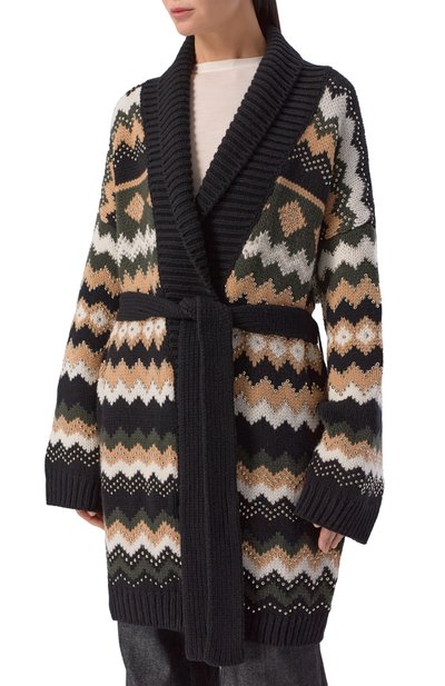 Кардиган из шерсти и кашемира ELIE SAAB, арт. J0174EF25/CK010, фото 3