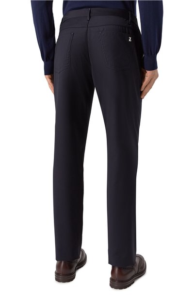 Шерстяные брюки ZILLI темно-синего цвета по цене 139500 руб., арт. CP201DM0201VUC000, фото 4 Шерстяные брюки ZILLI, арт. CP201DM0201VUC000, фото 4