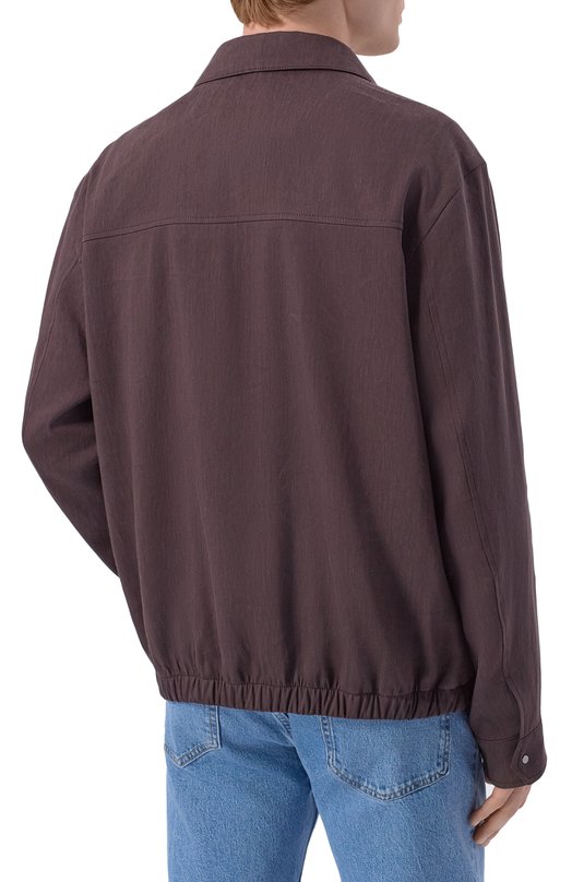 Куртка-рубашка изо льна и вискозы BOSS 50561971 Коричневый  50561971 Фото 4