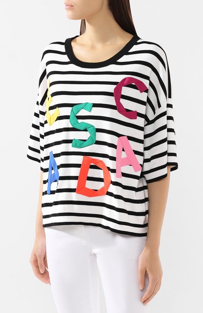Хлопковый топ ESCADA SPORT разноцветного цвета по цене 29750 руб., арт. 5029256, фото 3 Хлопковый топ ESCADA SPORT, арт. 5029256, фото 3