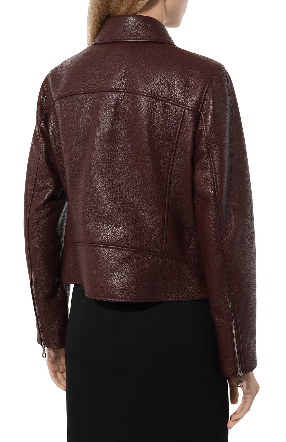 Кожаная куртка MASLOV бордового цвета по цене 187000 руб., арт. K09, фото 4 Кожаная куртка MASLOV, арт. K09, фото 4