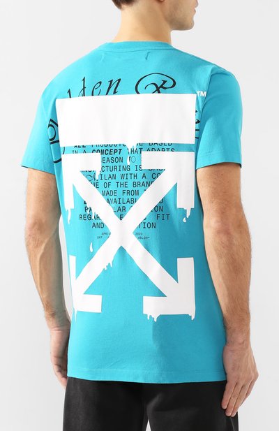 Хлопковая футболка OFF-WHITE, арт. 0MAA027R201850053901, фото 4
