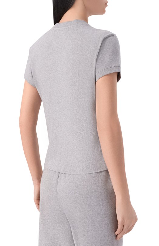 Хлопковая футболка Off-White 0WAA112S26JER002 Серый  0WAA112S26JER002 Фото 4