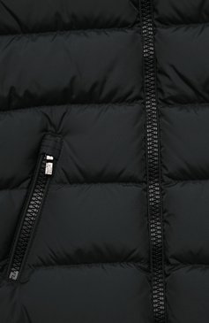 Детская пуховое пальто abelle MONCLER ENFANT темно-зеленого цвета, арт. G2-954-1C520-12-68352/4-6A | Фото 3 (Кросс-КТ: Зима; Девочки Кросс-КТ: Пуховик-верхняя одежда; Рукава: Длинные; Материал внешний: Синтетический материал; Материал подклада: Синтетический материал; Материал утеплителя: Пух и перо; Ростовка одежда: 4 года | 104 см, 5 лет | 110 см, 6 лет | 116 см)