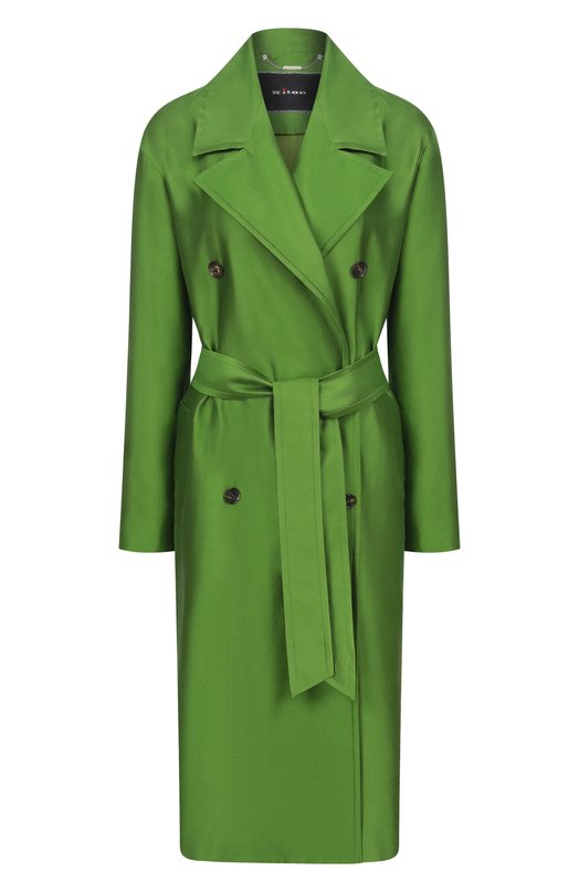 Плащ из хлопка и шелка Kiton D61615K09R19 Зелёный D61615K09R19