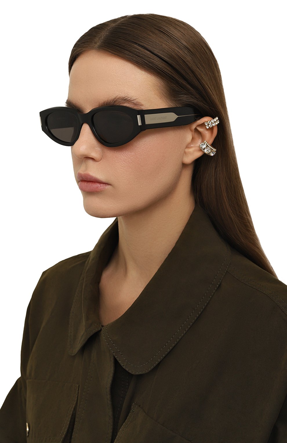 Солнцезащитные очки SAINT LAURENT черного цвета по цене 49950 руб., арт. SL 618 001, фото 2 Солнцезащитные очки SAINT LAURENT, арт. SL 618 001, фото 2