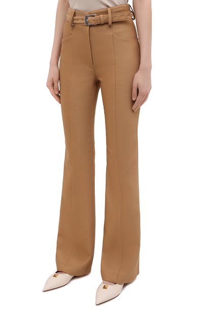 Брюки из шерсти и шелка PROENZA SCHOULER бежевого цвета по цене 125500 руб., арт. R2116008-AW112, фото 3 Брюки из шерсти и шелка PROENZA SCHOULER, арт. R2116008-AW112, фото 3