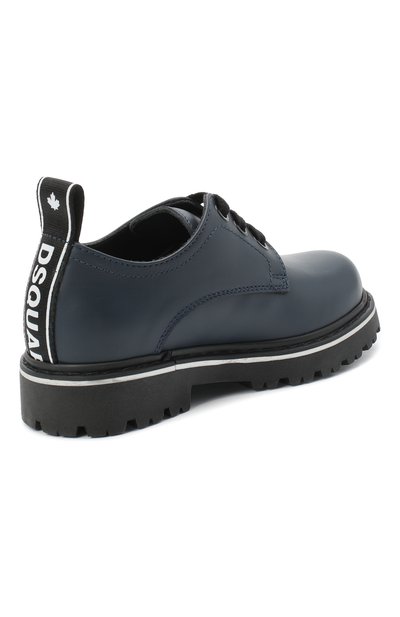 Кожаные дерби DSQUARED2 синего цвета по цене 24650 руб., арт. 65181/VITELL0/18-27, фото 3 Кожаные дерби DSQUARED2, арт. 65181/VITELL0/18-27, фото 3