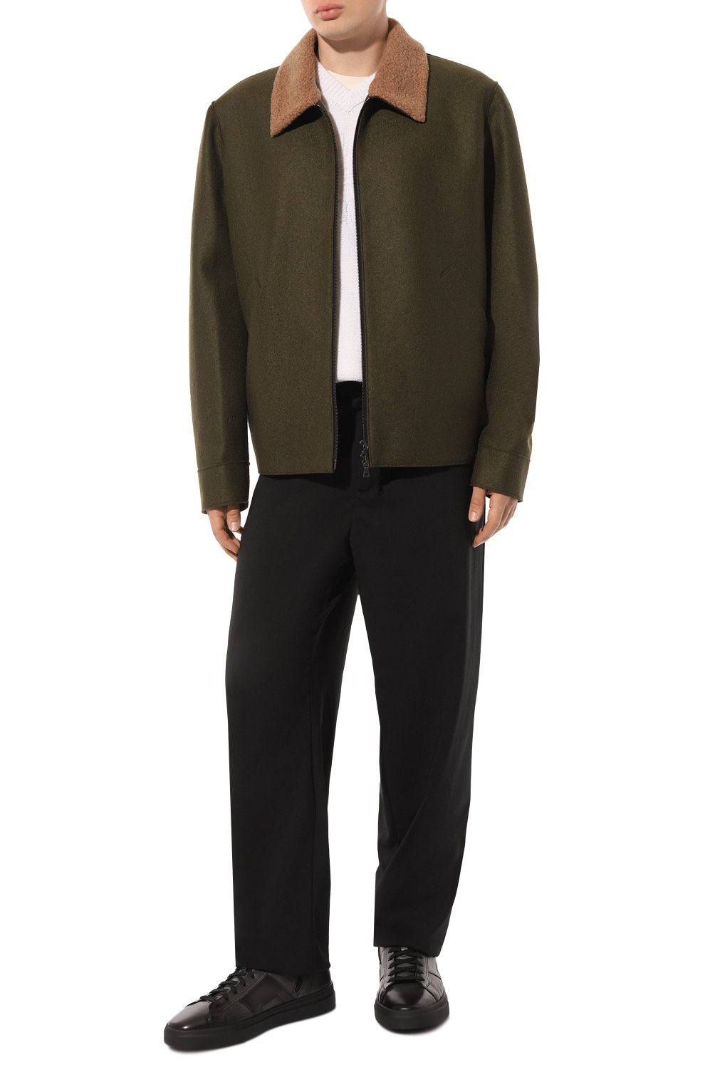 Кожаные кеды gloria SANTONI, арт. MBGT21932NE0PG0N, фото 2