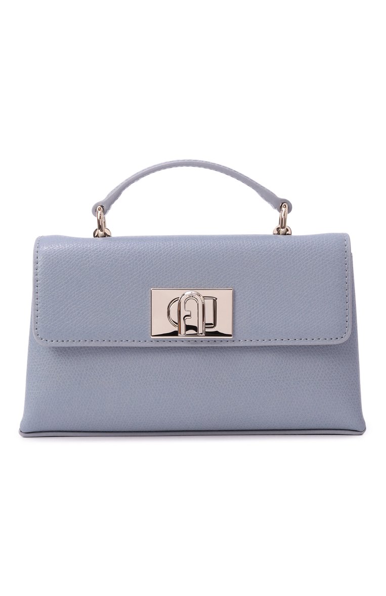 Женская сумка furla 1927 mini FURLA голубого цвета, арт. WE00423/ARE000 | Фото 1 (Материал: Натуральная кожа; Ремень/цепочка: На ремешке; Размер: mini)