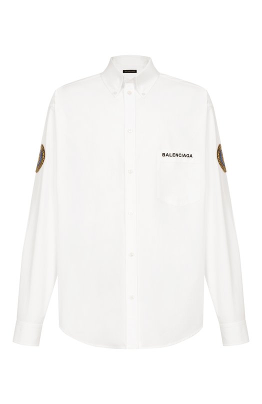 Хлопковая рубашка Balenciaga 830979/TRM28 Белый 830979/TRM28