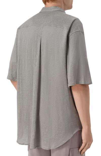 Льняная рубашка GIORGIO ARMANI серого цвета по цене 98200 руб., арт. GM004110/TE11335, фото 4 Льняная рубашка GIORGIO ARMANI, арт. GM004110/TE11335, фото 4