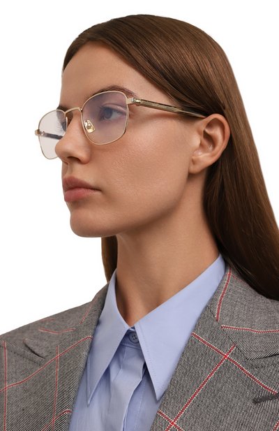Оправа SAINT LAURENT золотого цвета по цене 39700 руб., арт. SL 699 006, фото 3 Оправа SAINT LAURENT, арт. SL 699 006, фото 3