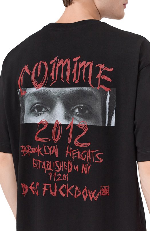 Хлопковая футболка Comme des Fuckdown CFABM01808 Чёрный  CFABM01808 Фото 5