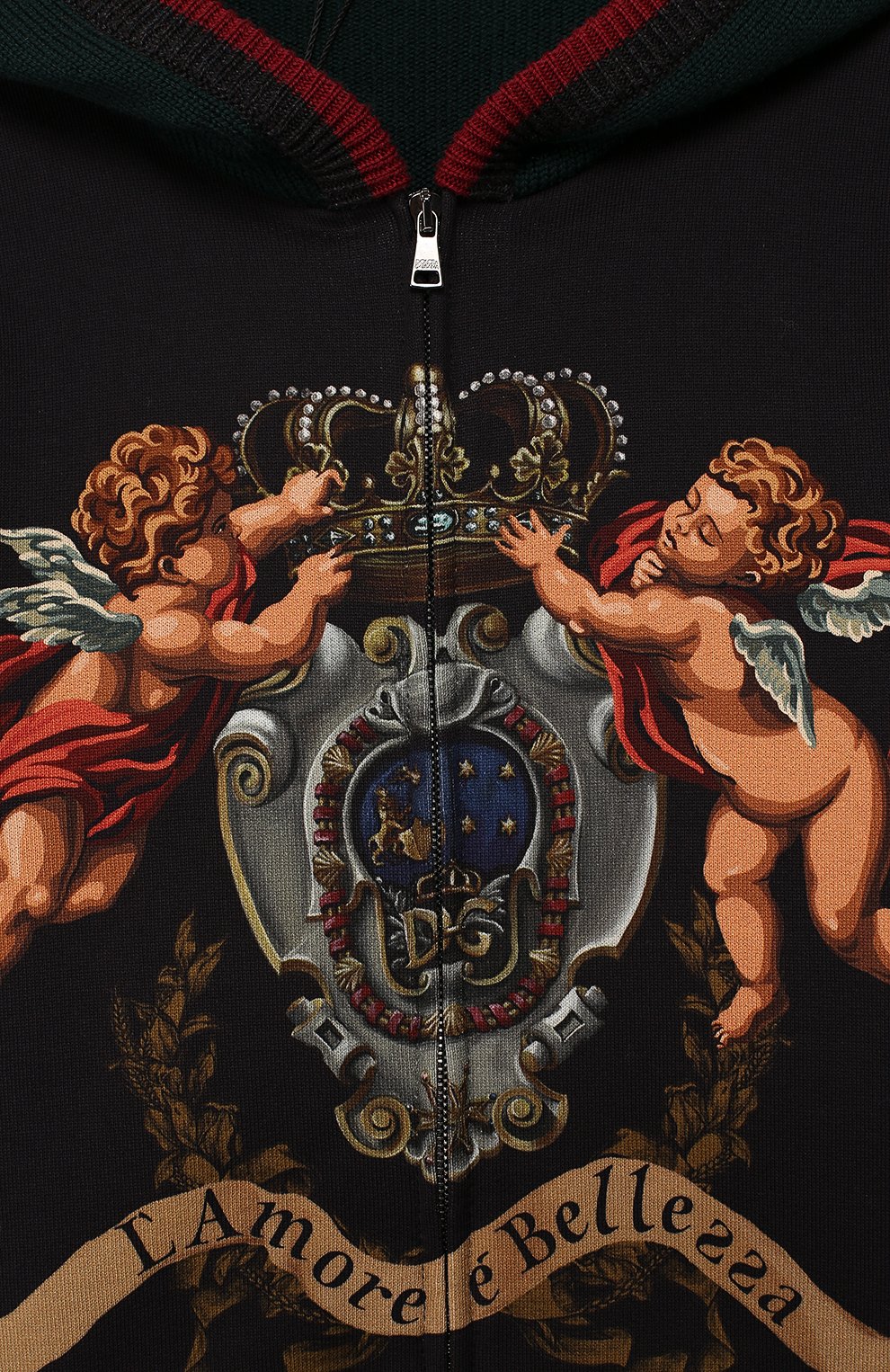 Кардиган из смеси шерсти и хлопка с капюшоном DOLCE & GABBANA разноцветного цвета по цене 21050 руб., арт. L4KW17/JAVHQ/2-6, фото 3 Кардиган из смеси шерсти и хлопка с капюшоном DOLCE & GABBANA, арт. L4KW17/JAVHQ/2-6, фото 3