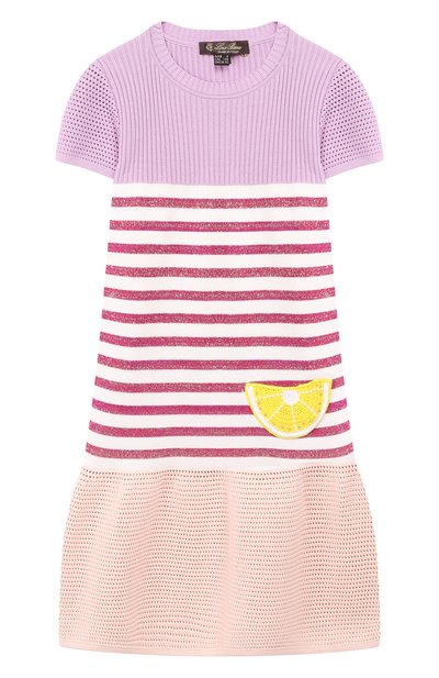 Платье из хлопка и шелка LORO PIANA сиреневого цвета по цене 71700 руб., арт. FAI4749, фото 1 Платье из хлопка и шелка LORO PIANA, арт. FAI4749, фото 1