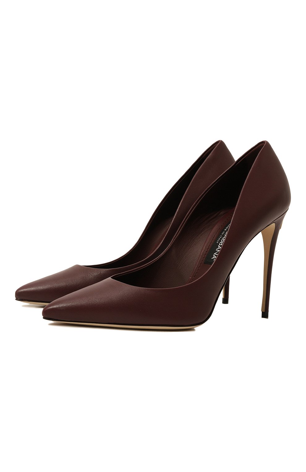 Кожаные туфли cardinale 105 DOLCE & GABBANA бордового цвета по цене 89950 руб., арт. CD1838/B7261, фото 1 Кожаные туфли cardinale 105 DOLCE & GABBANA, арт. CD1838/B7261, фото 1