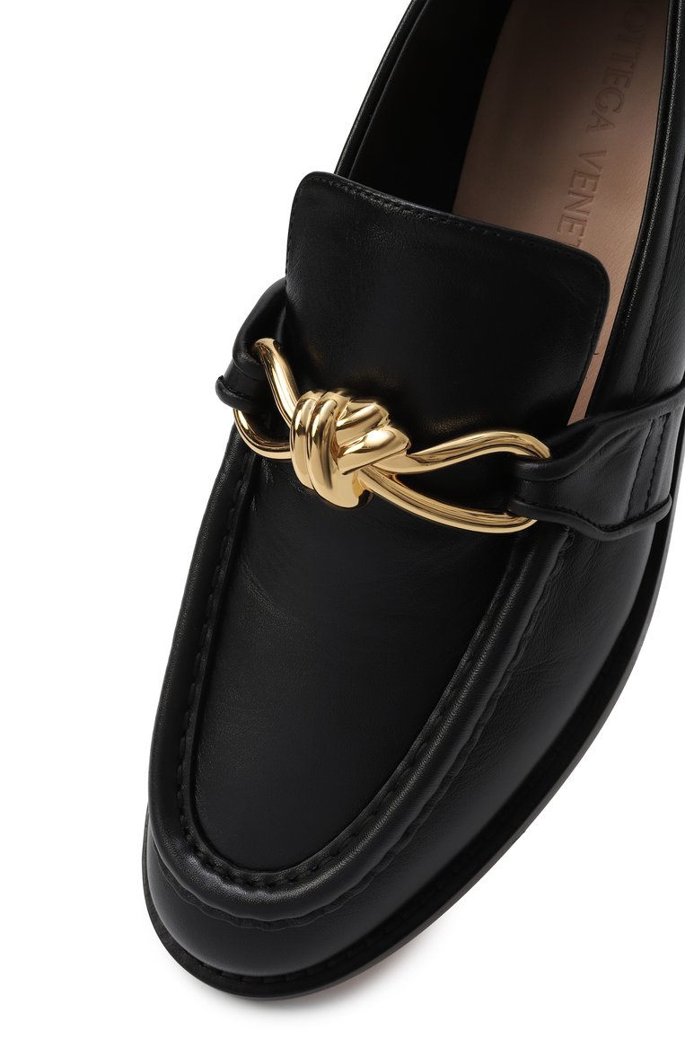 Женские кожаные лоферы astaire BOTTEGA VENETA черного цвета, арт. 796697 V4R30 | Фото 7 (Подошва: Плоская; Материал внешний: Натуральная кожа; Автоматизация состава: Проставлено; Автоматизация ТО: Проставлено; Каблук высота: Низкий)