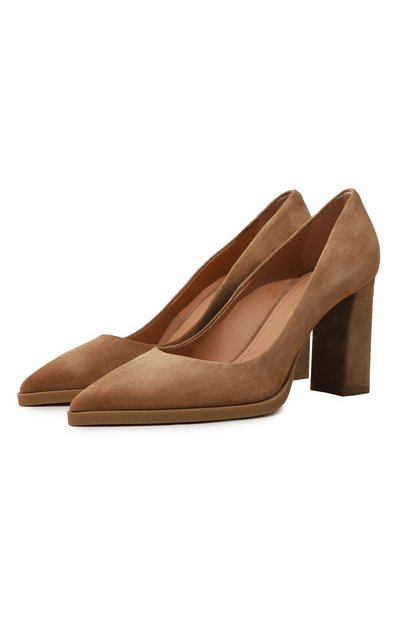 Замшевые туфли SANTONI бежевого цвета по цене 72400 руб., арт. WDEG71185PC4NAEA, фото 1 Замшевые туфли SANTONI, арт. WDEG71185PC4NAEA, фото 1