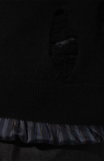 Шерстяной свитер MAISON MARGIELA черного цвета по цене 84700 руб., арт. SI1HA0005/S17797, фото 5 Шерстяной свитер MAISON MARGIELA, арт. SI1HA0005/S17797, фото 5