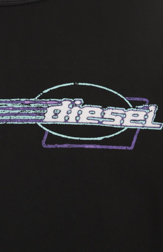 Хлопковая футболка Diesel A16649/0QIAM Чёрный  A16649/0QIAM Фото 6
