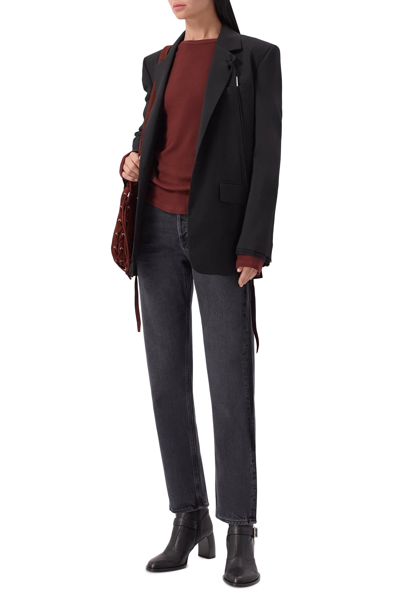 Хлопковый лонгслив ANN DEMEULEMEESTER, арт. B0014242/FA659, фото 2
