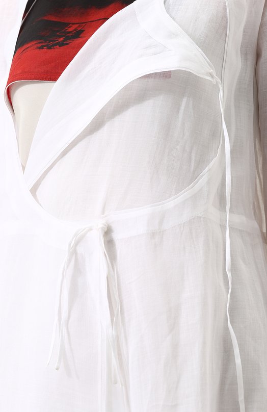 Платье-миди с запахом и принтом CALVIN KLEIN 205W39NYC Белый, фото 5