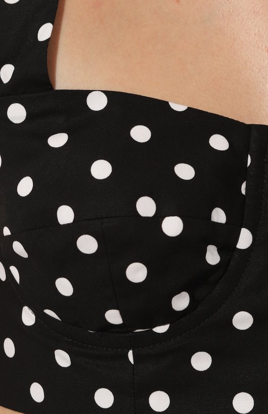 Хлопковый топ Dolce & Gabbana F7AD5T/HS5R7 Чёрно-белый  F7AD5T/HS5R7 Фото 5