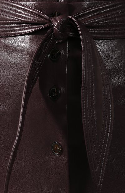Юбка с поясом NANUSHKA, арт. ARFEN_AUBERGINE_VEGAN LEATHER, фото 5