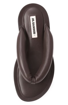 Женские кожаные шлепанцы JIL SANDER темно-коричневого цвета, арт. J44WX0014/P5810 | Фото 6 (Материал сплава: Проставлено; Материал внутренний: Натуральная кожа; Подошва: Платформа; Материал внешний: Натуральная кожа; Драгоценные камни: Проставлено)