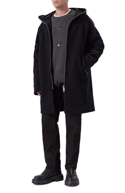 Пальто из шерсти и кашемира Andrea Ya'aqov 25MINS38B/W00L CASHMERE Чёрный  25MINS38B/W00L CASHMERE Фото 2