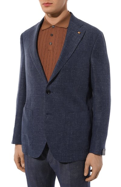 Пиджак из шерсти и льна SARTORIA LATORRE синего цвета по цене 84300 руб., арт. EF74/UF1253, фото 4 Пиджак из шерсти и льна SARTORIA LATORRE, арт. EF74/UF1253, фото 4