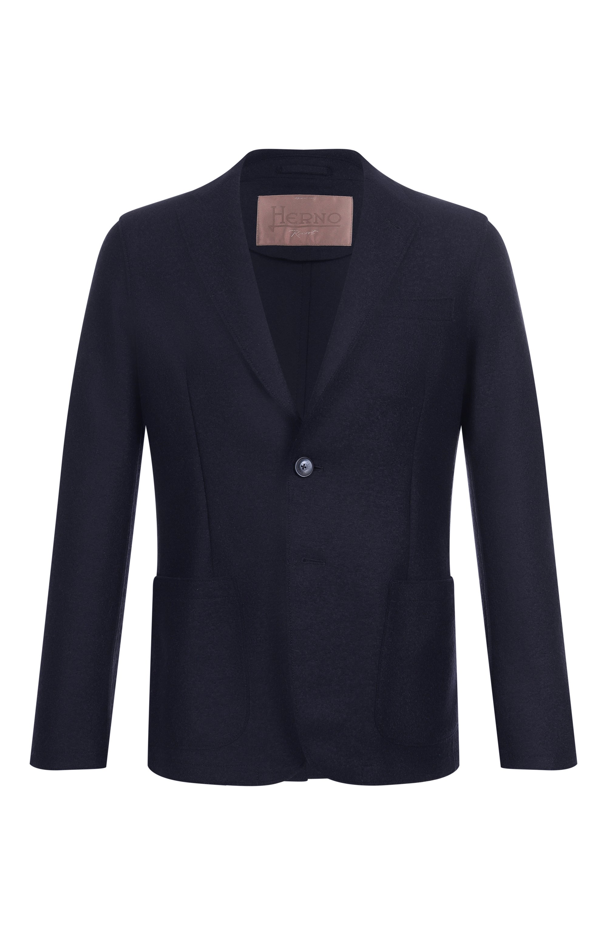 Шерстяной пиджак HERNO темно-синего цвета по цене 98000 руб., арт. GA00019UR/33372, фото 1 Шерстяной пиджак HERNO, арт. GA00019UR/33372, фото 1