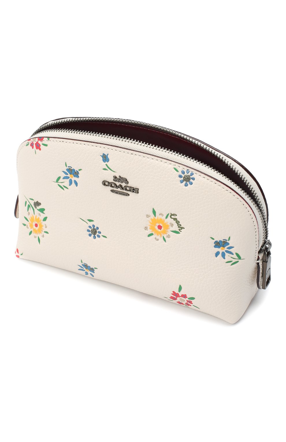 Кожаная косметичка COACH белого цвета по цене 11950 руб., арт. 1084, фото 3 Кожаная косметичка COACH, арт. 1084, фото 3