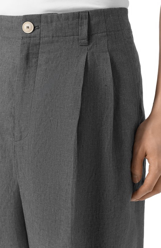 Льняные шорты Jacquemus 26ES0M00537/AW00810 Серый  26ES0M00537/AW00810 Фото 5