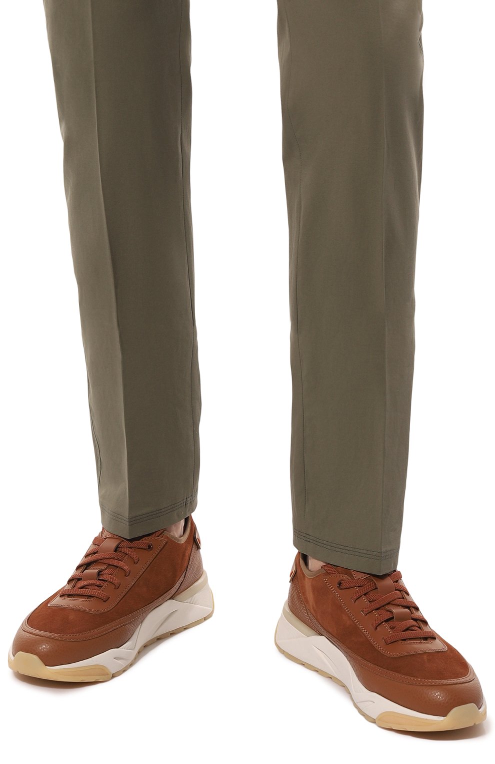 Кожаные кроссовки SANTONI, арт. MBI021534BTTGSU8C45, фото 3