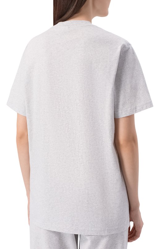 Хлопковая футболка Sporty and Rich T004376043GY03 Серый  T004376043GY03 Фото 4